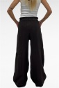 pantalone con elastico in vita lino